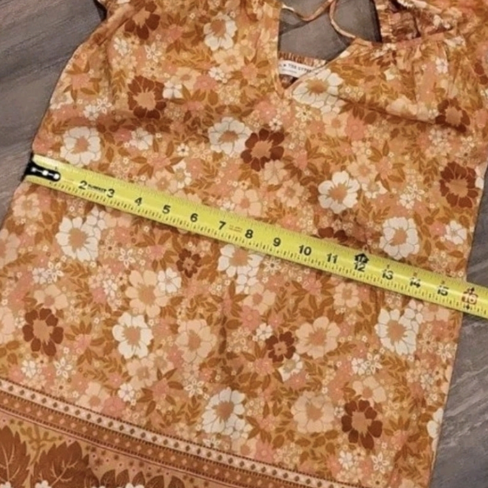XXS/XS SPELL Anne Tunic On or Off the Shoulder Organic Cotton Floral Mini Dress - Picture 10 of 15